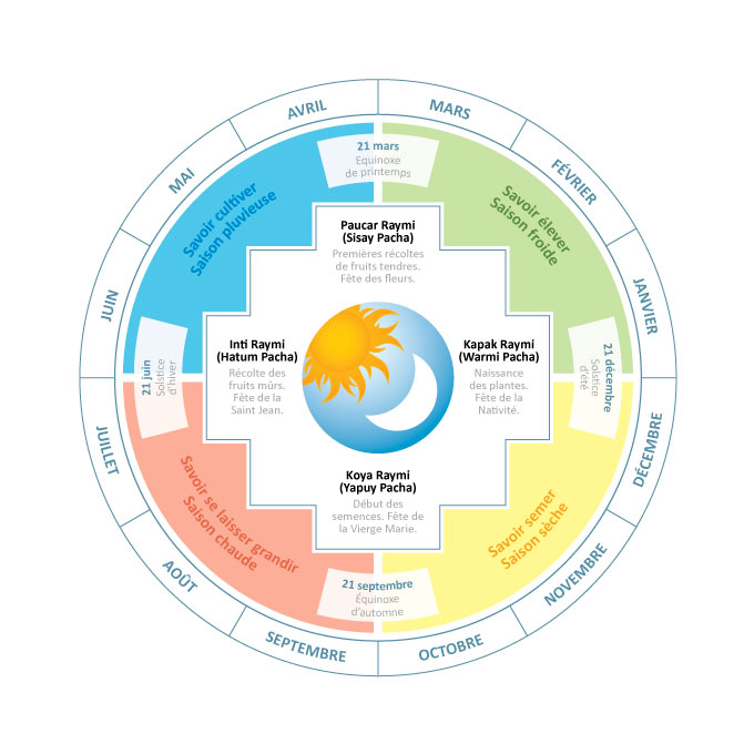 Chacana, calendrier andin